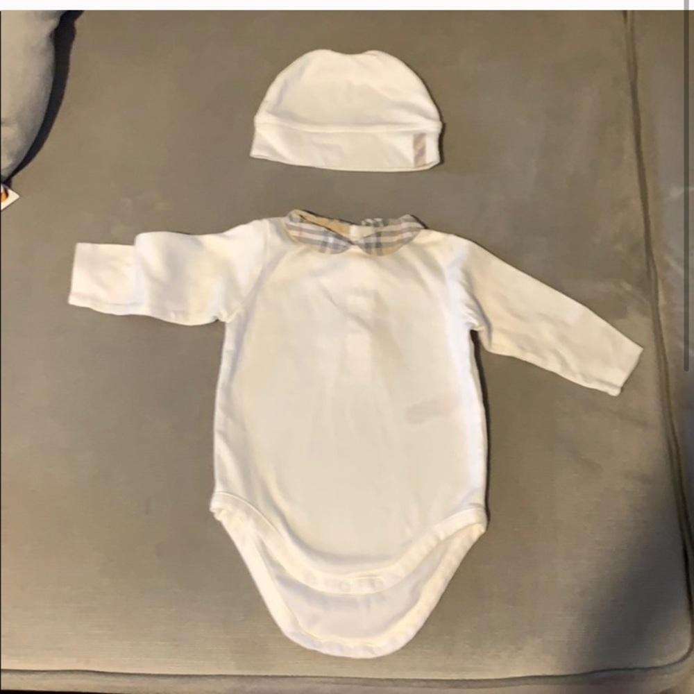 Burberry onesie with hat